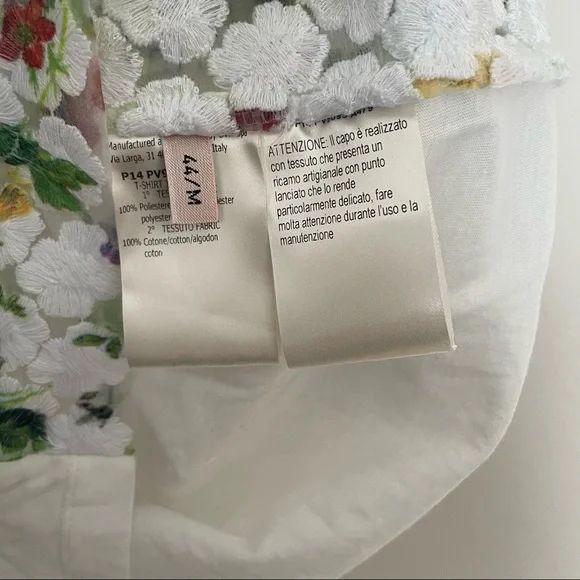 Giambattista Valli Womens Embroidered Embellished Sleeveless Top White Size M - Picture 7 of 8